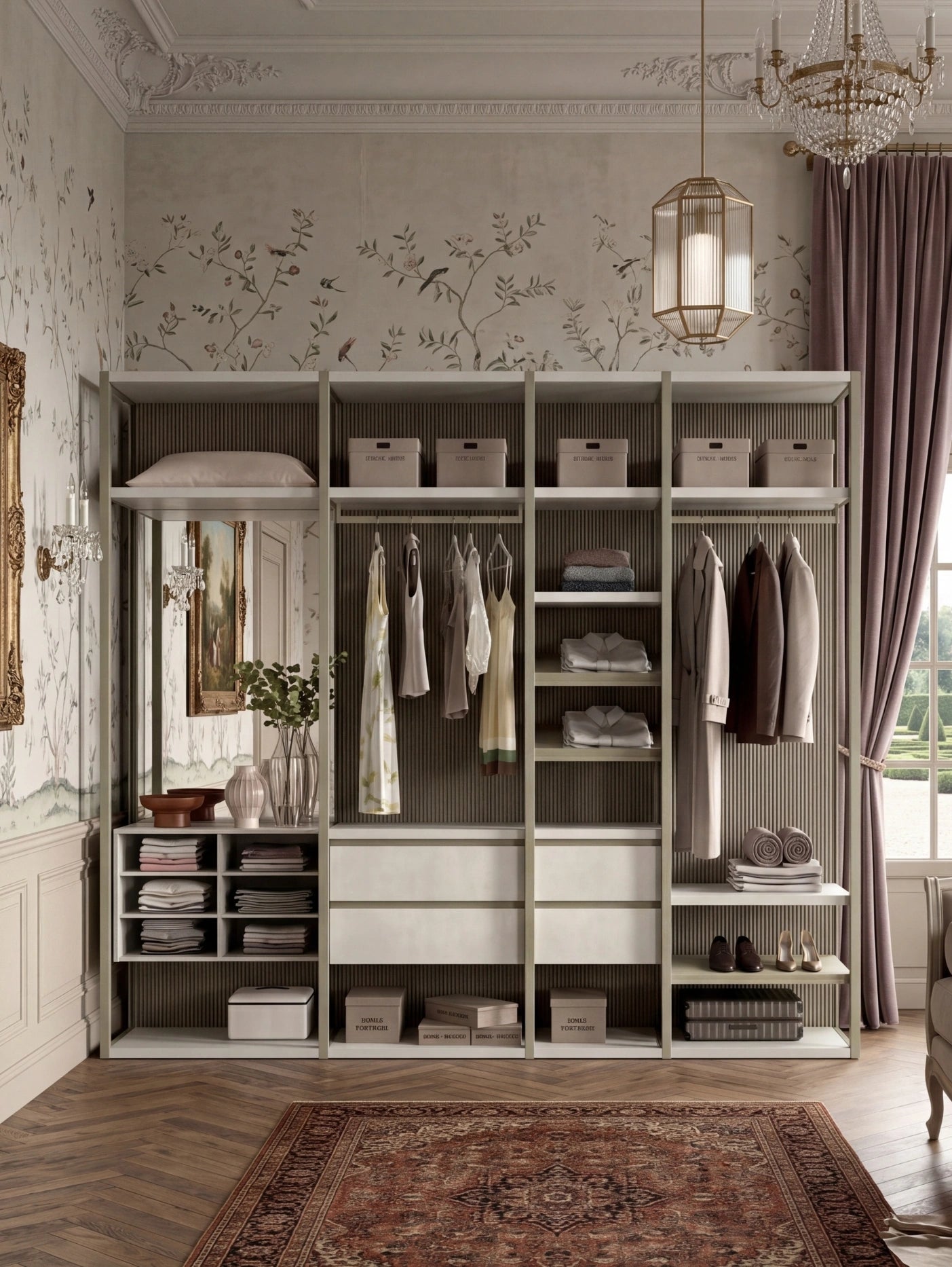 Shoulder Cabins Antares Linear Walk-in Closet A121