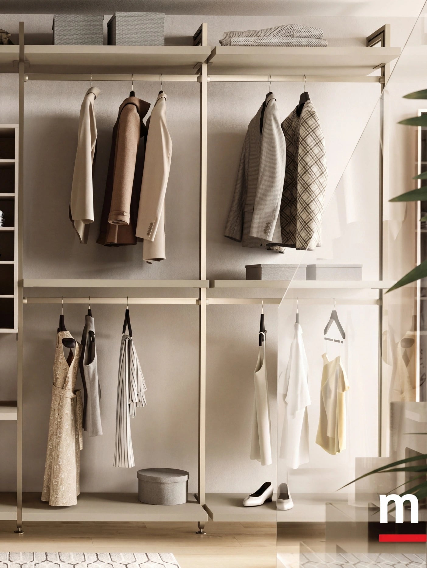 Cabin With Masts Virgo Linear Walk-In Closet V324