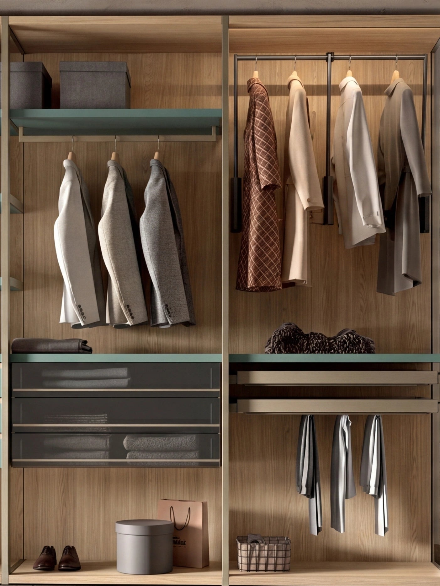 Shoulder Cabins Antares Walk-in Closet with Island A123