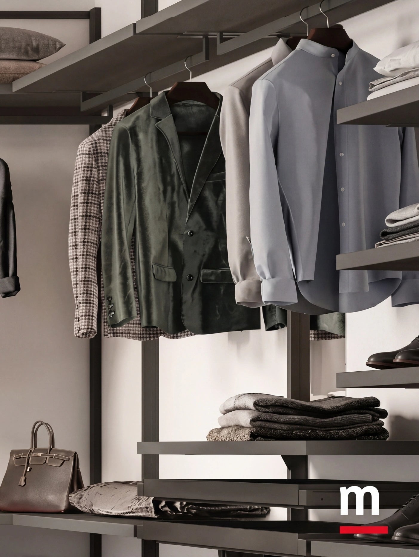 Wall Mounted Cabins Orion Corner Walk-In Closet O423