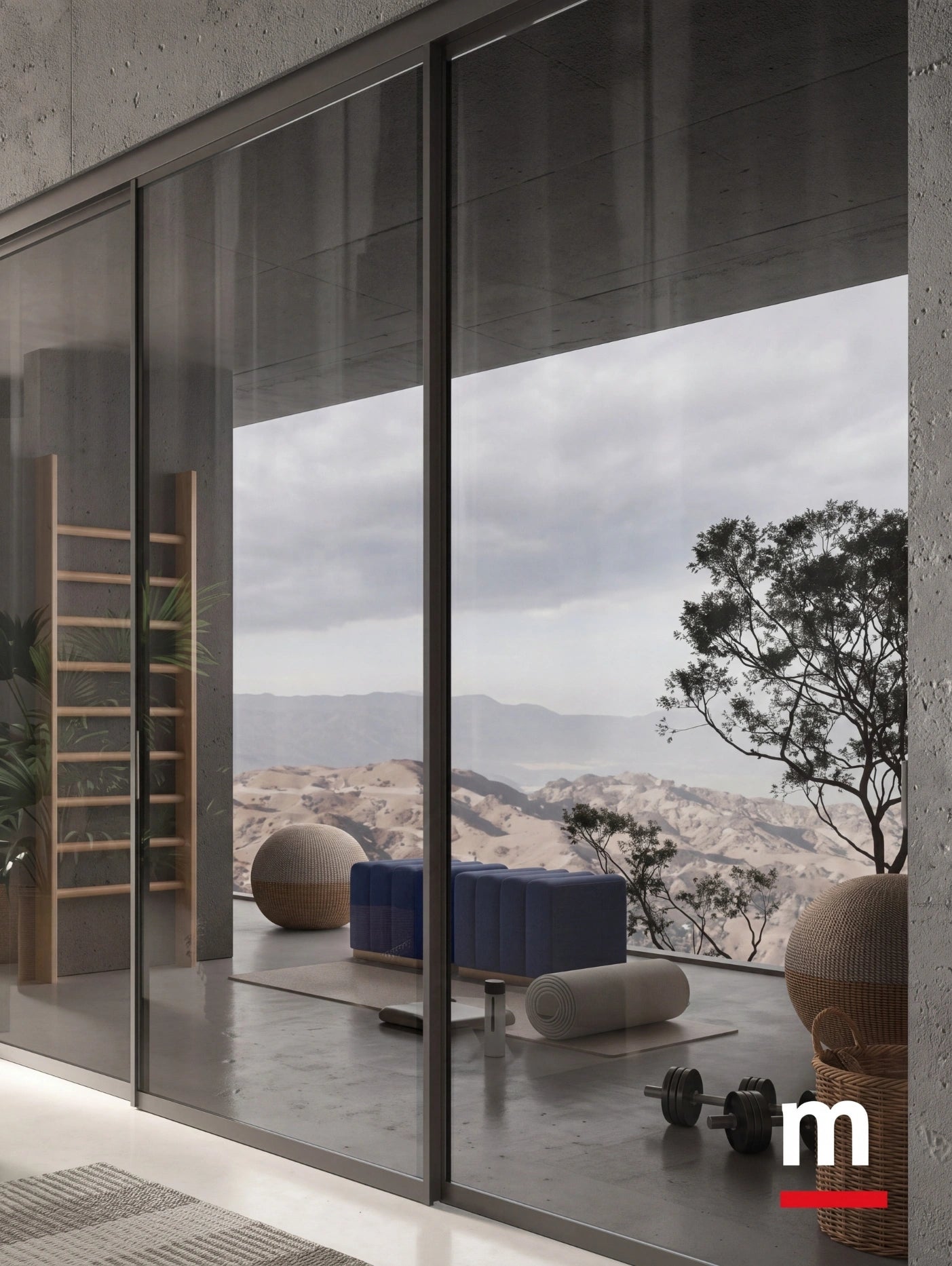 Portals Sliding Portal With 3 Glass Doors P621