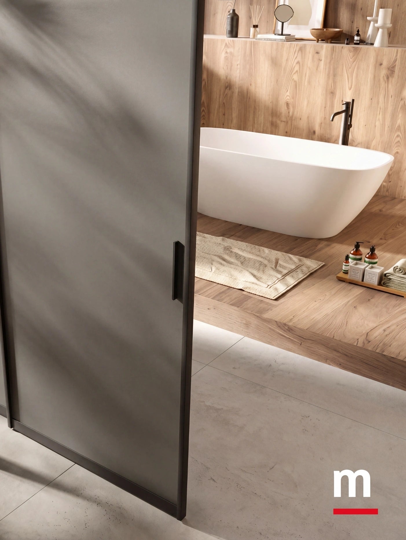 Portal With Lacquered Sliding Doors With Ceiling Rails P626