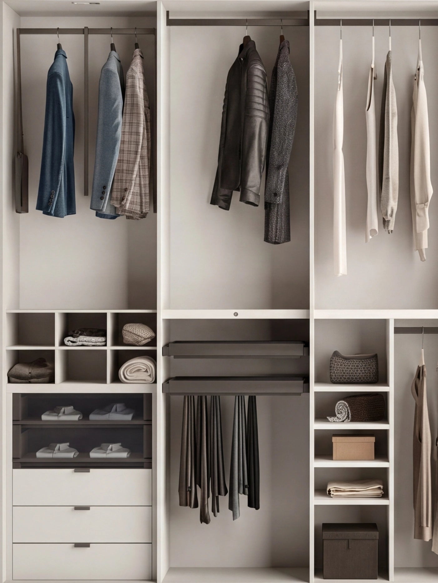 Combi Wardrobe, Libeccio Hinged Doors and Libeccio Sliding Doors C256