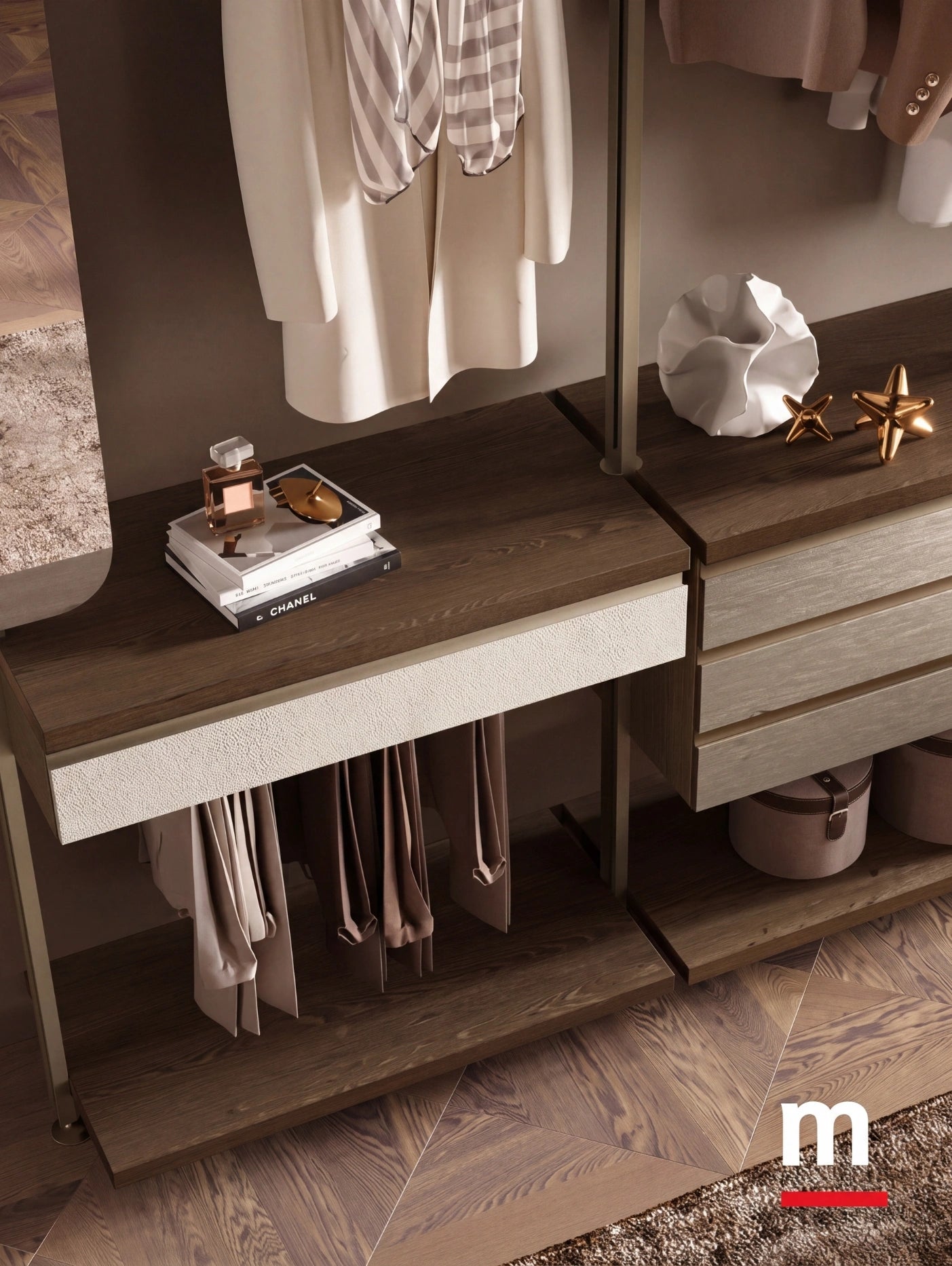 Cabin With Masts Virgo Linear Walk-In Closet V321