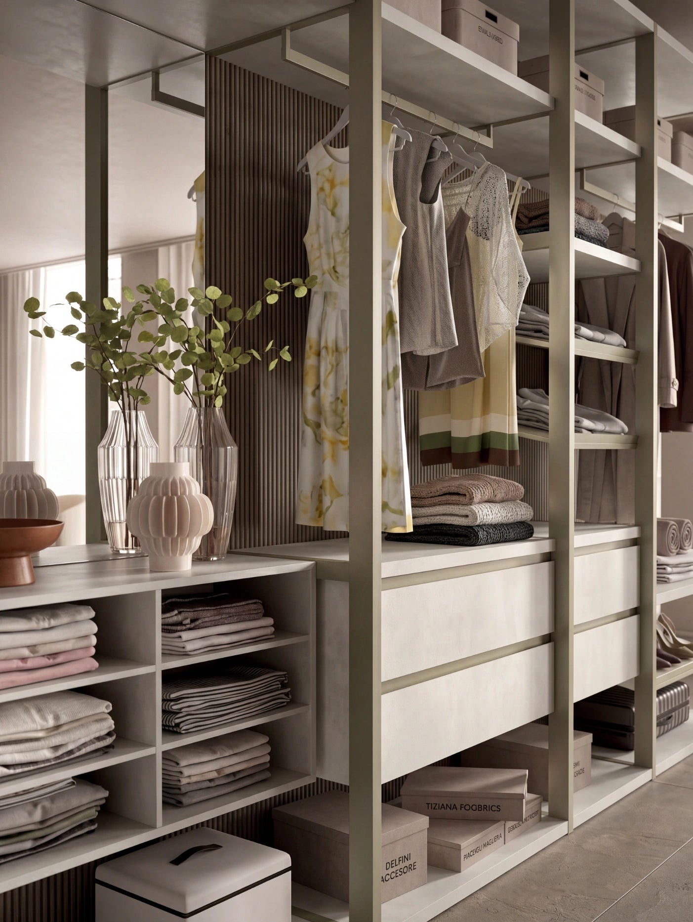Shoulder Cabins Antares Linear Walk-in Closet A121