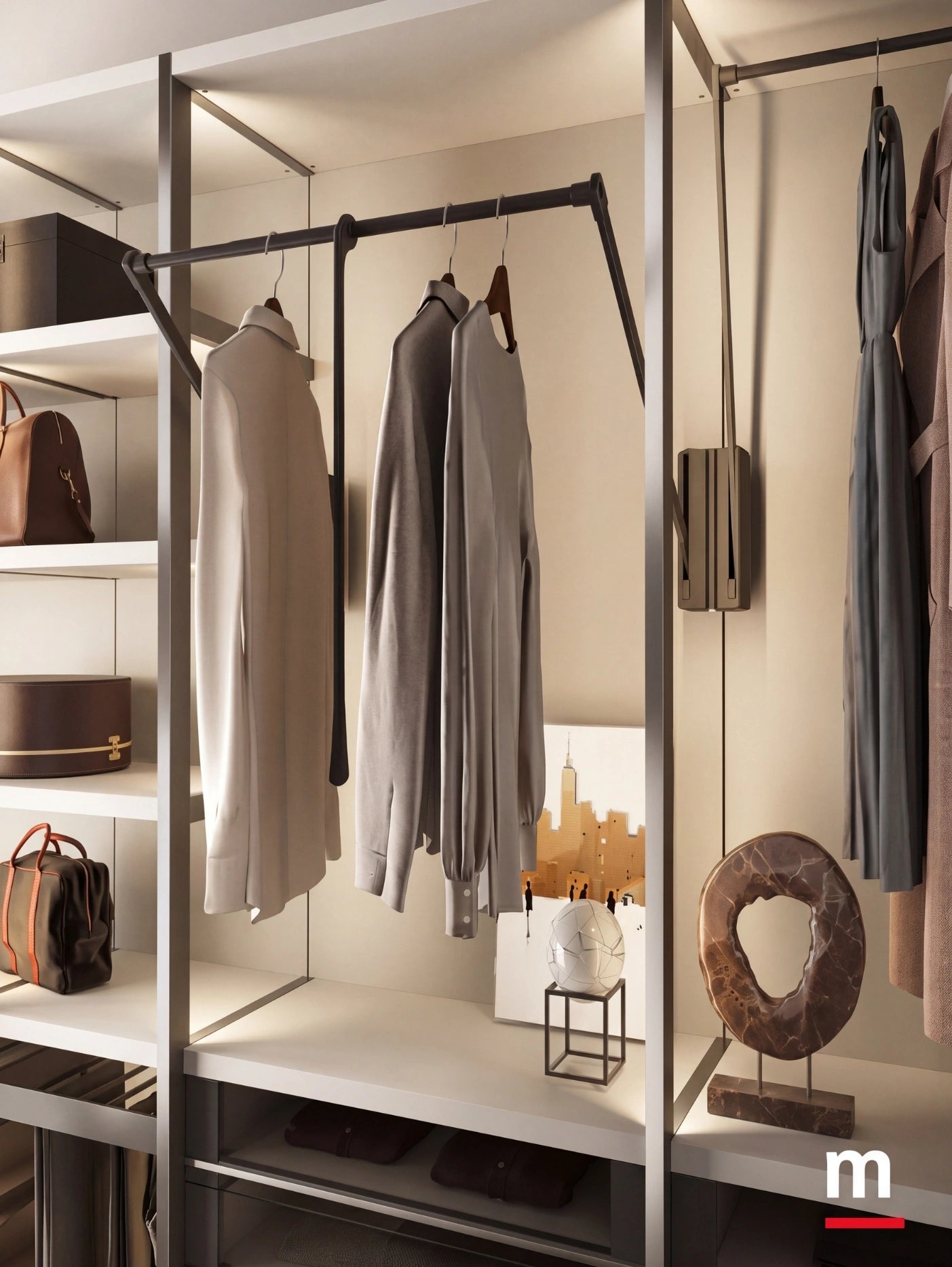 Shoulder Cabins Antares Walk-in Closet with Central Island A124