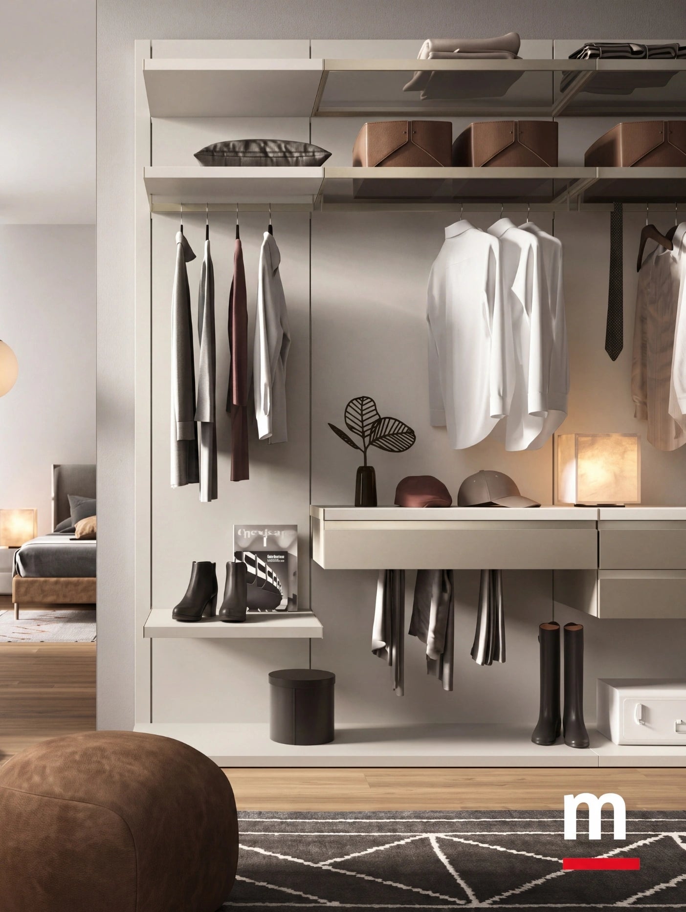 Rack Cabins Gemini Linear Walk-in Closet G223