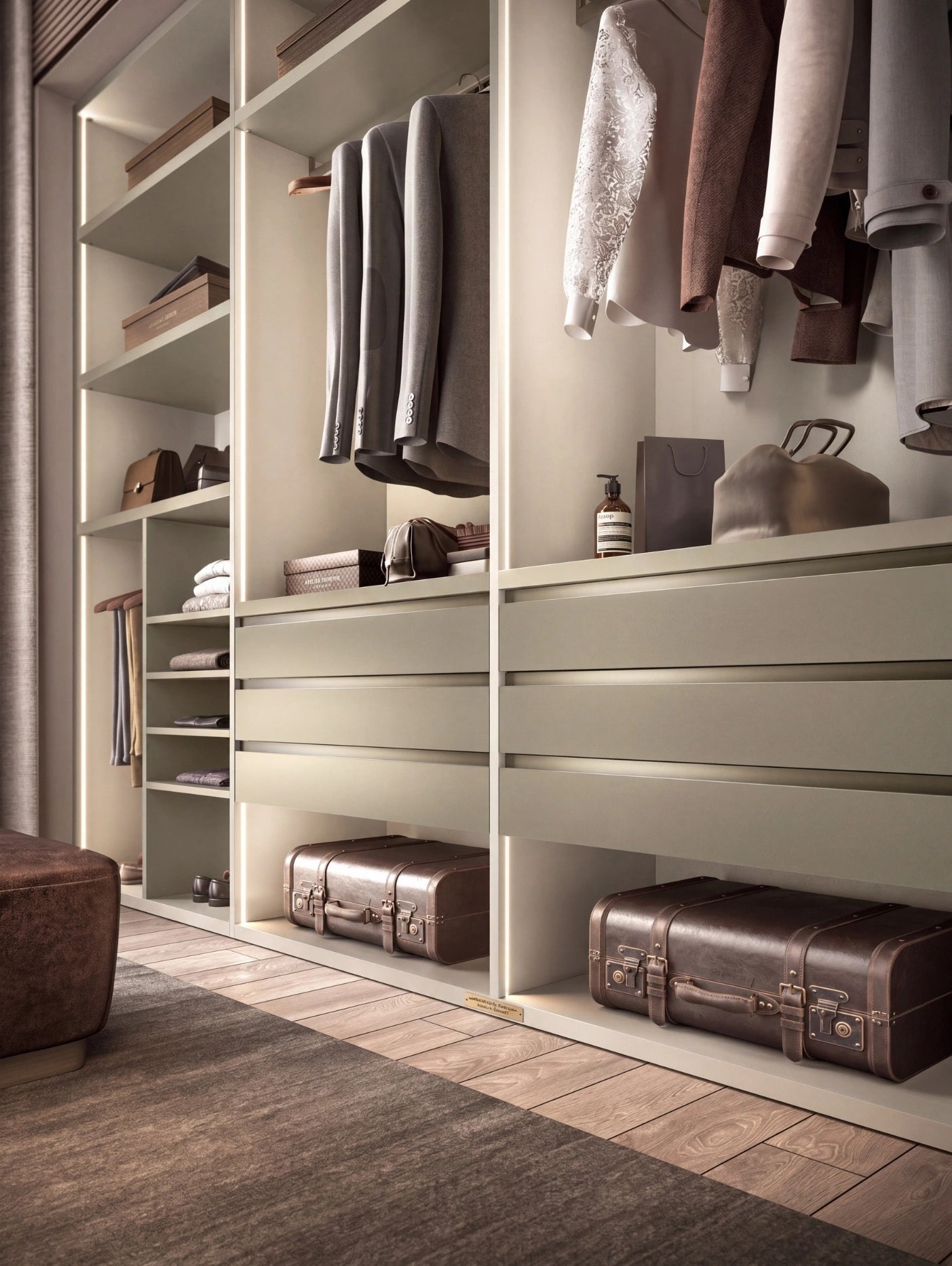 Modular Cabins Taurus Corner Walk-In Wardrobe T522