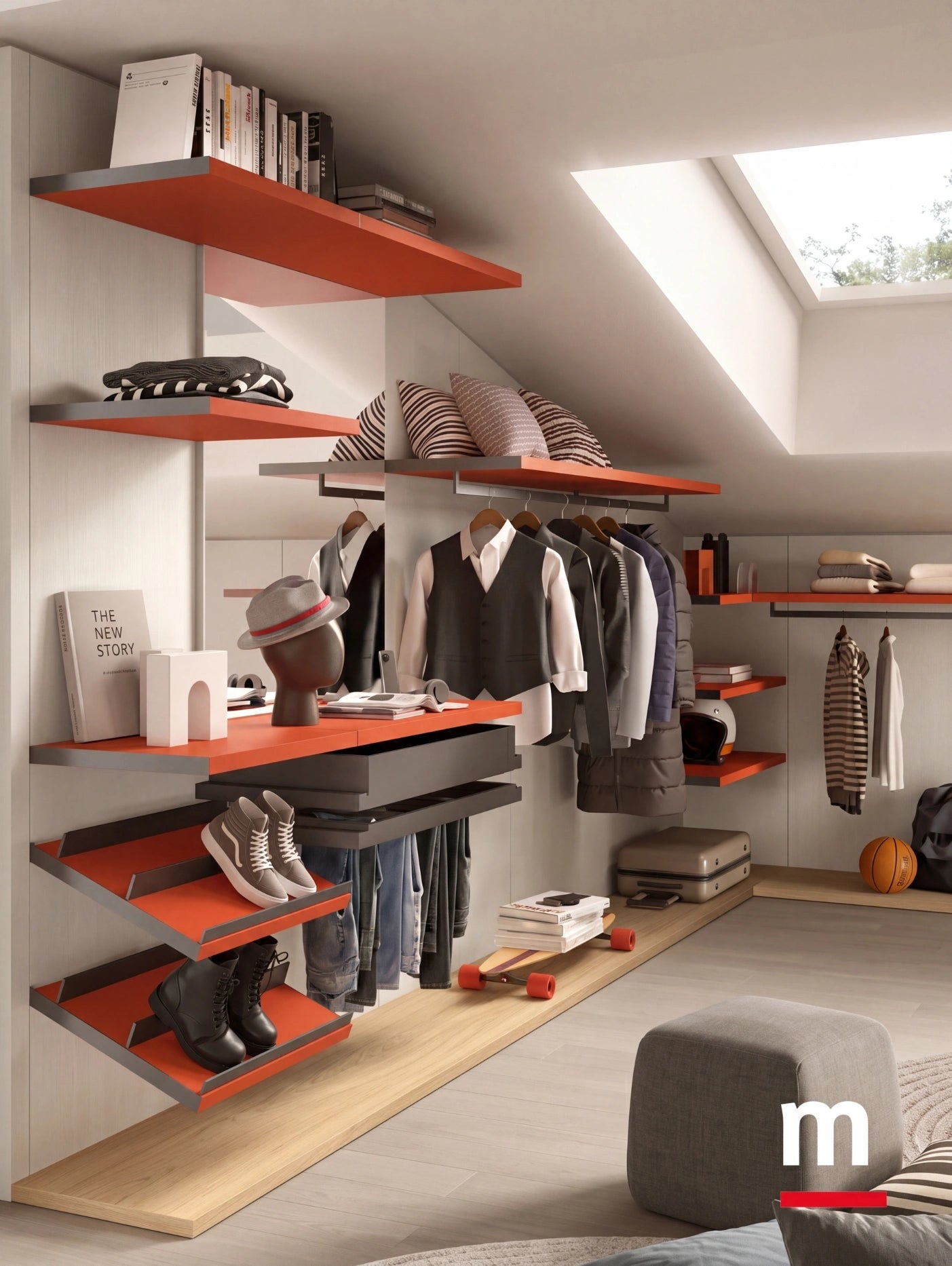 Rack Cabins Gemini Corner Attic Walk-In Closet G226