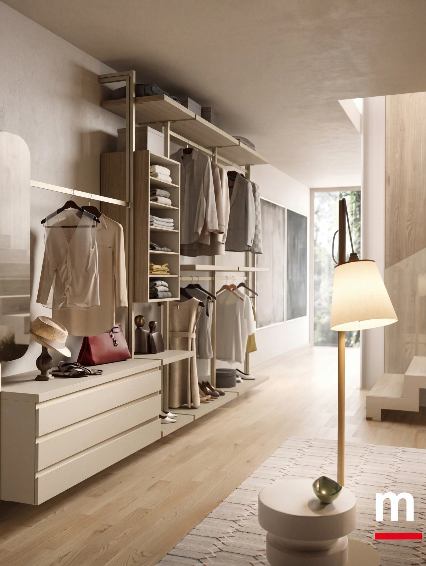 Cabin With Masts Virgo Linear Walk-In Closet V324