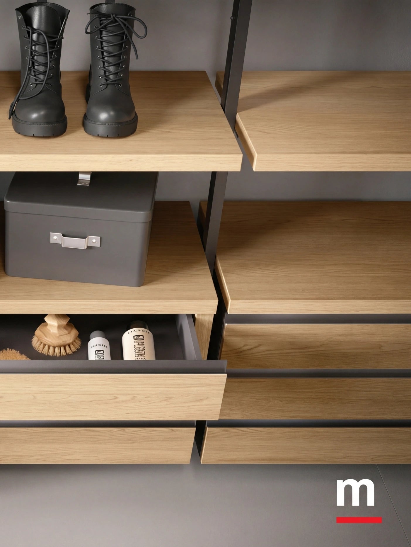 Cabin With Masts Virgo Walk-In Closet Between Two Hinged Wardrobes V326