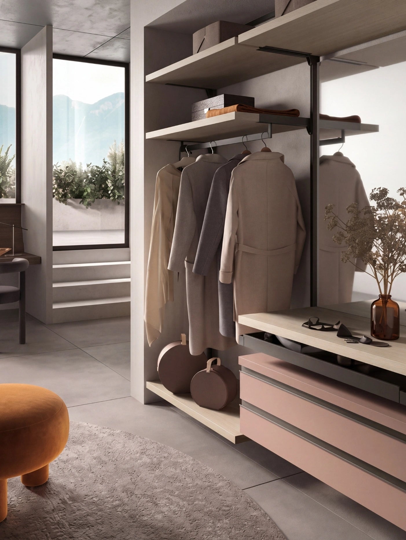 Wall Mounted Cabins Walk-In Wardrobe Orion Linear O421