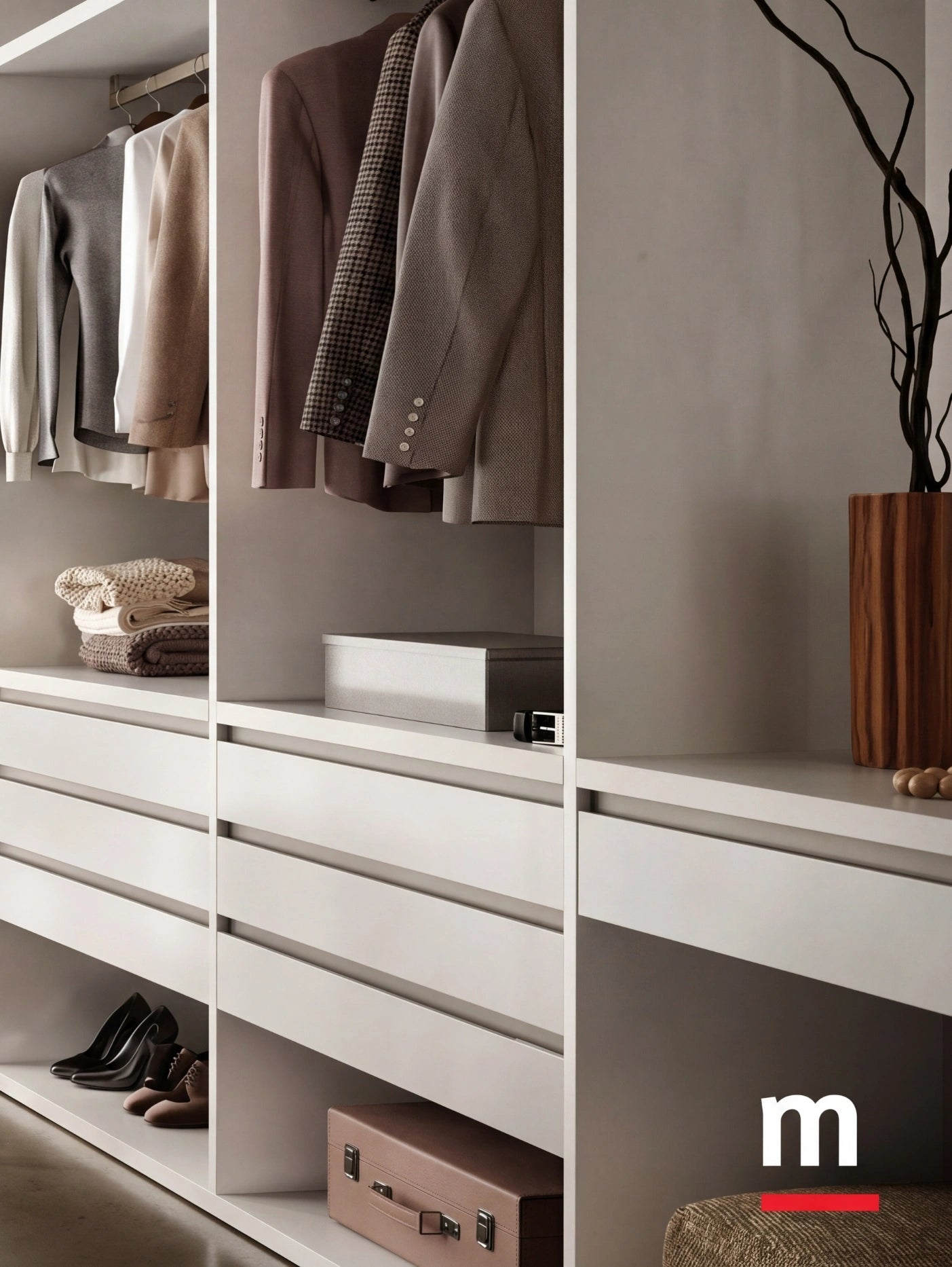 Modular Cabins Taurus Walk-In Wardrobe With Island T521