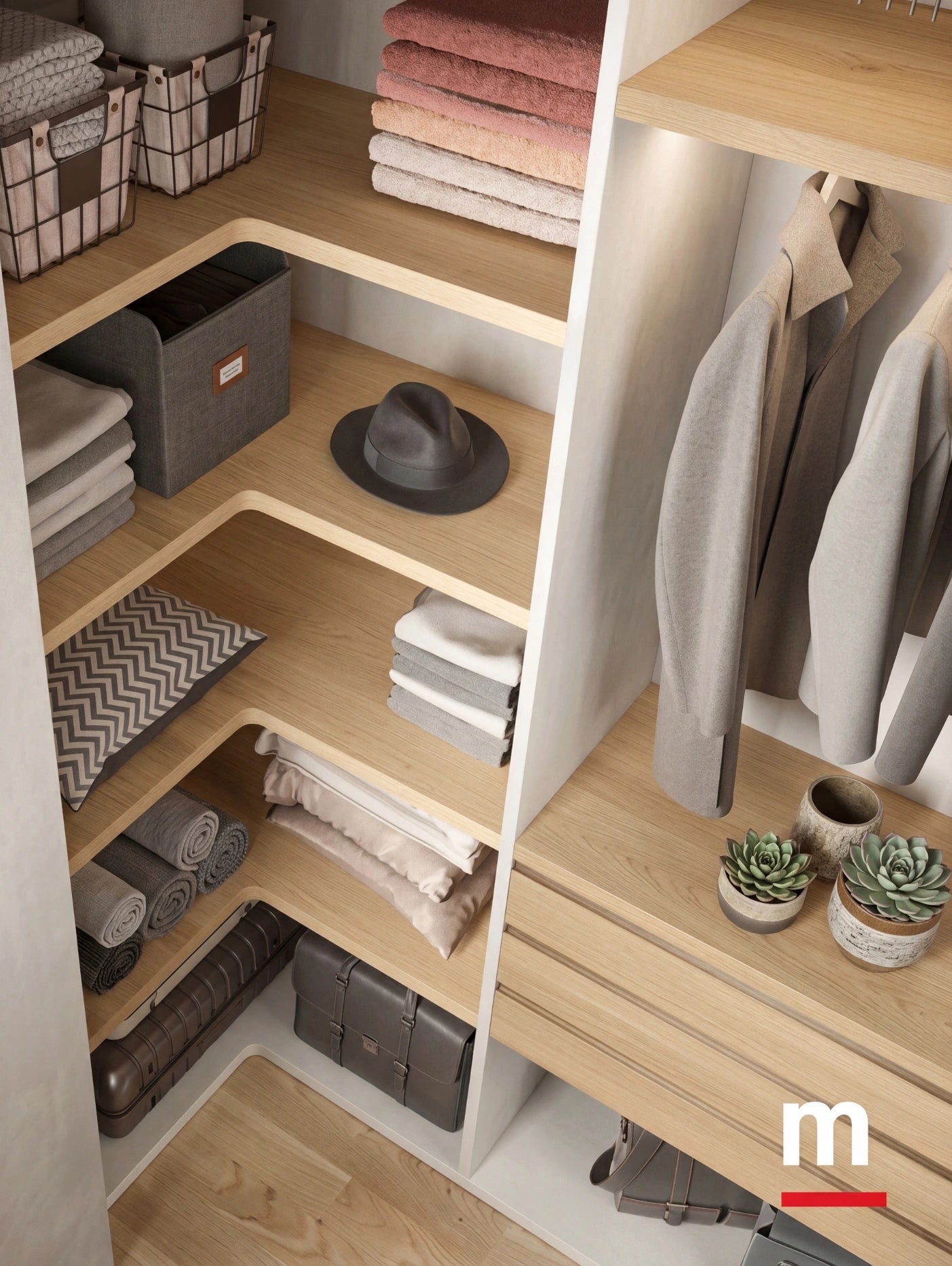 Modular Cabins Taurus Corner Walk-In Wardrobe T524