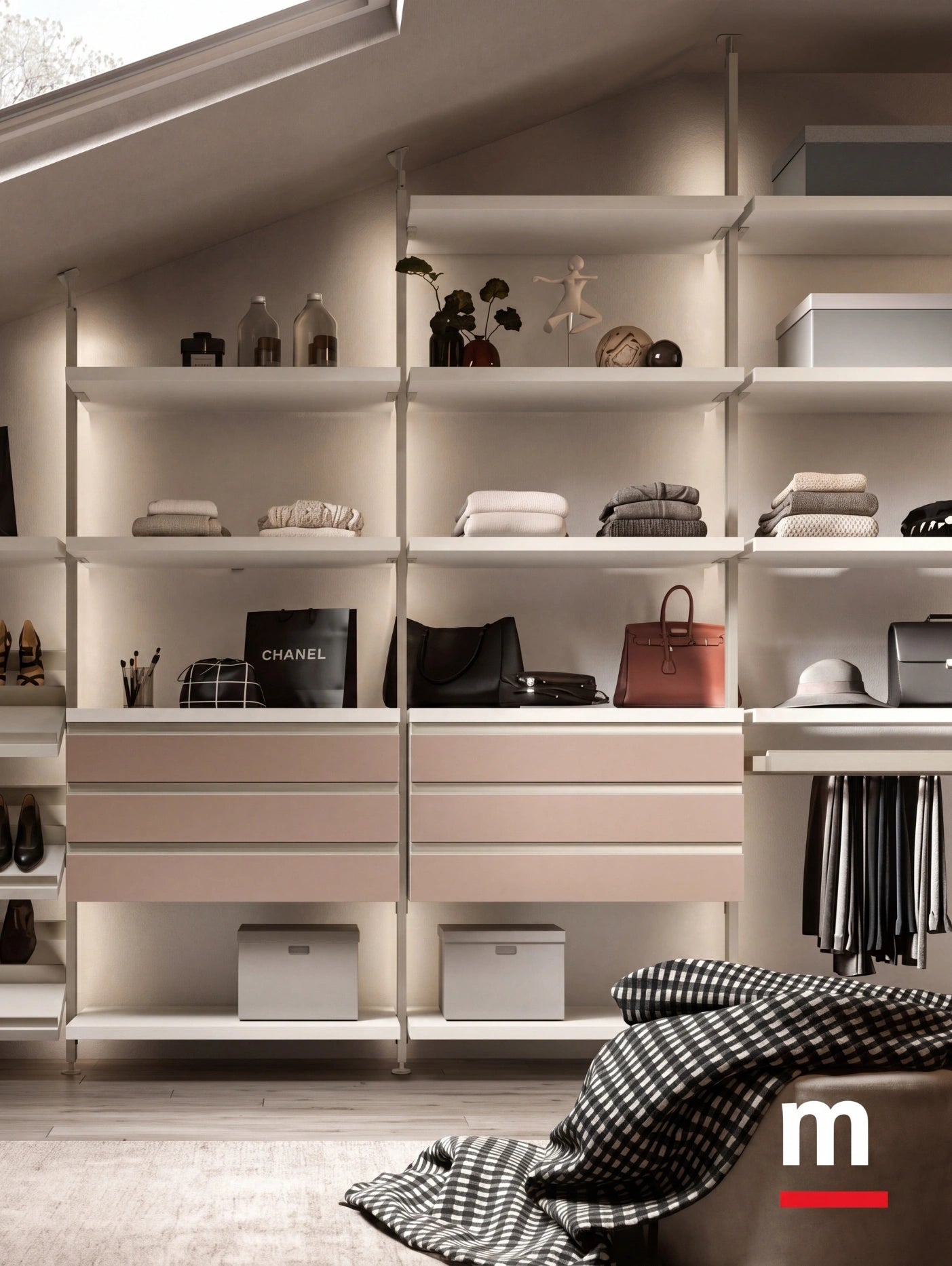 Cabin With Masts Virgo Corner Attic Walk-In Closet V323