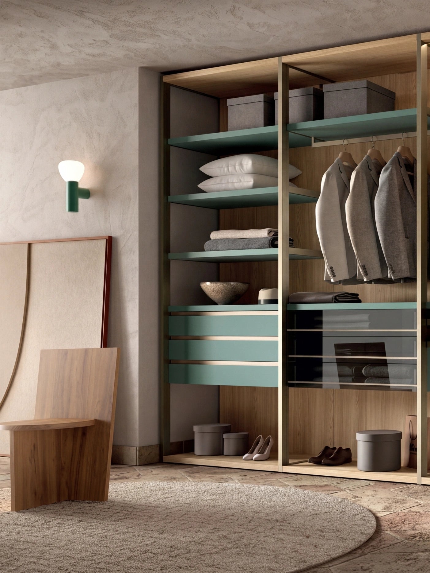 Shoulder Cabins Antares Walk-in Closet with Island A123
