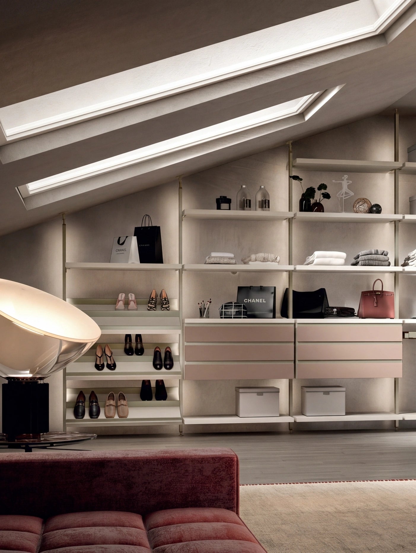 Cabin With Masts Virgo Corner Attic Walk-In Closet V323