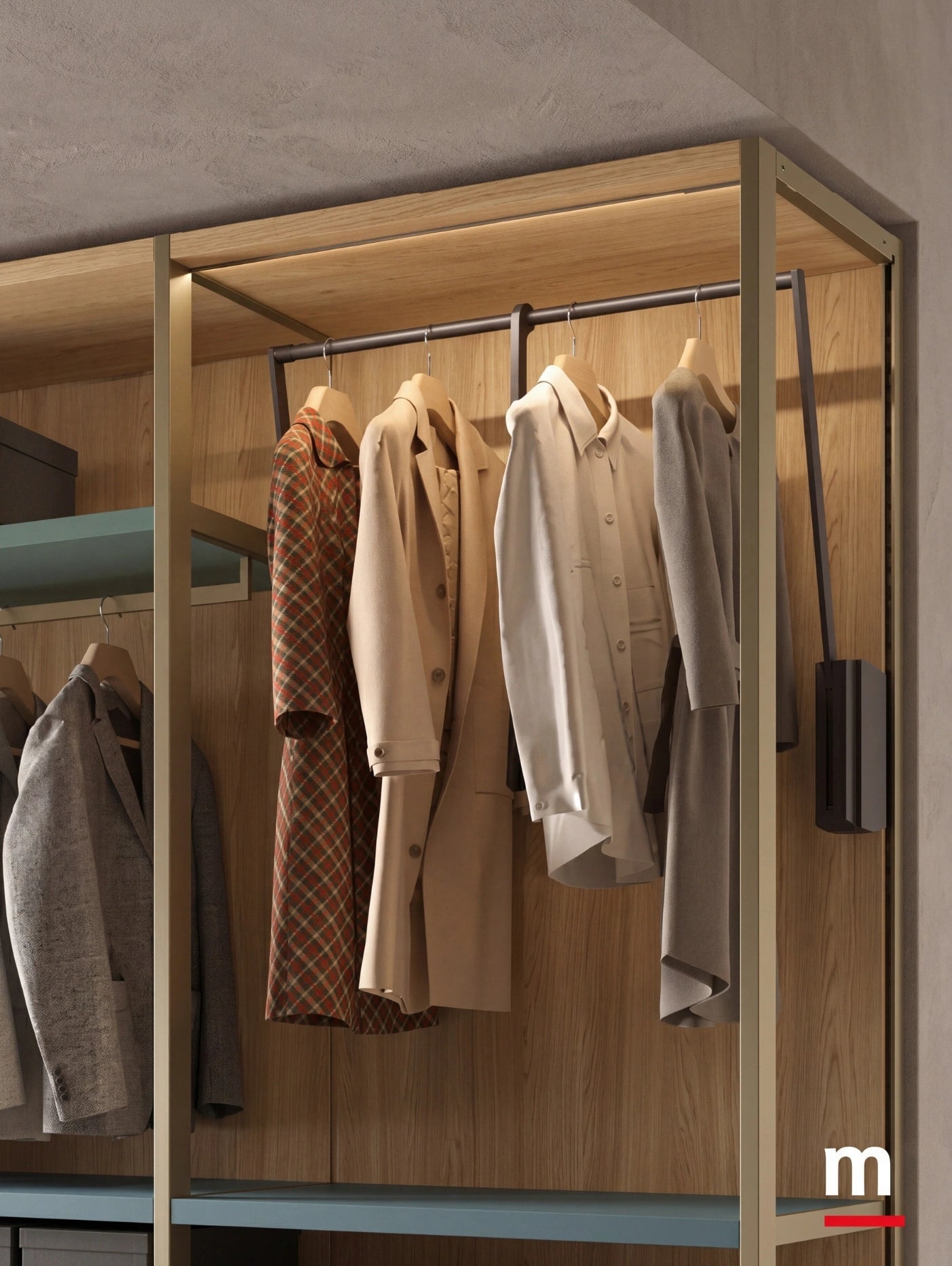 Shoulder Cabins Antares Walk-in Closet with Island A123