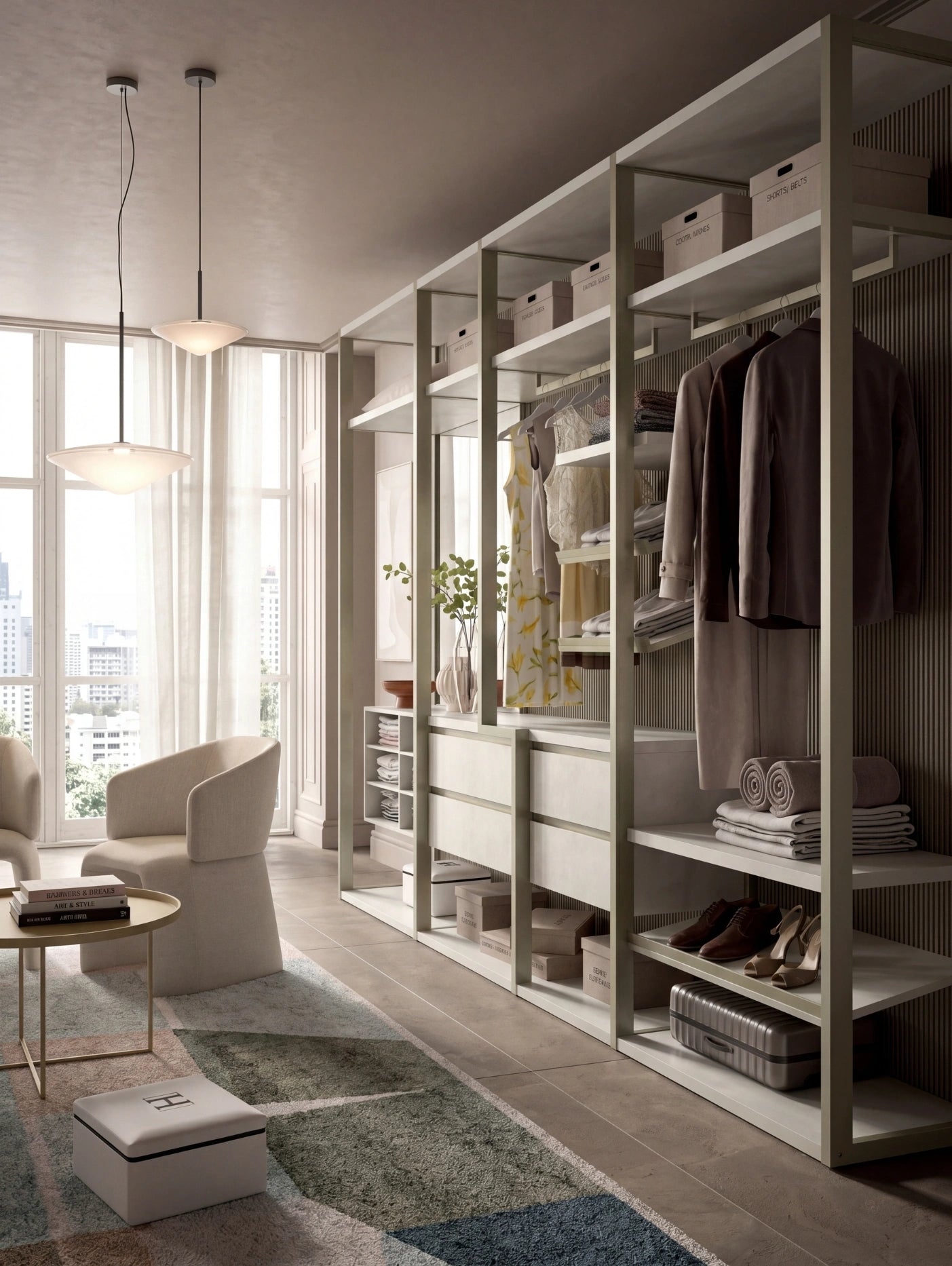 Shoulder Cabins Antares Linear Walk-in Closet A121