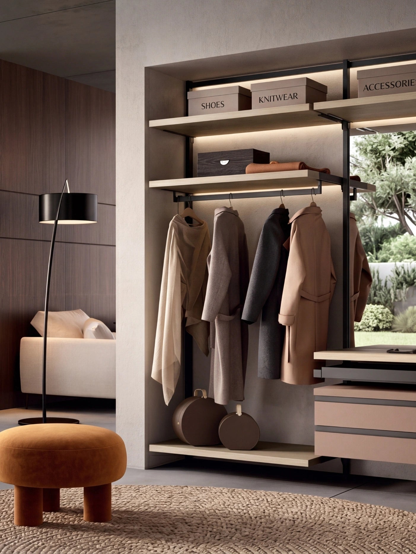 Wall Mounted Cabins Walk-In Wardrobe Orion Linear O421
