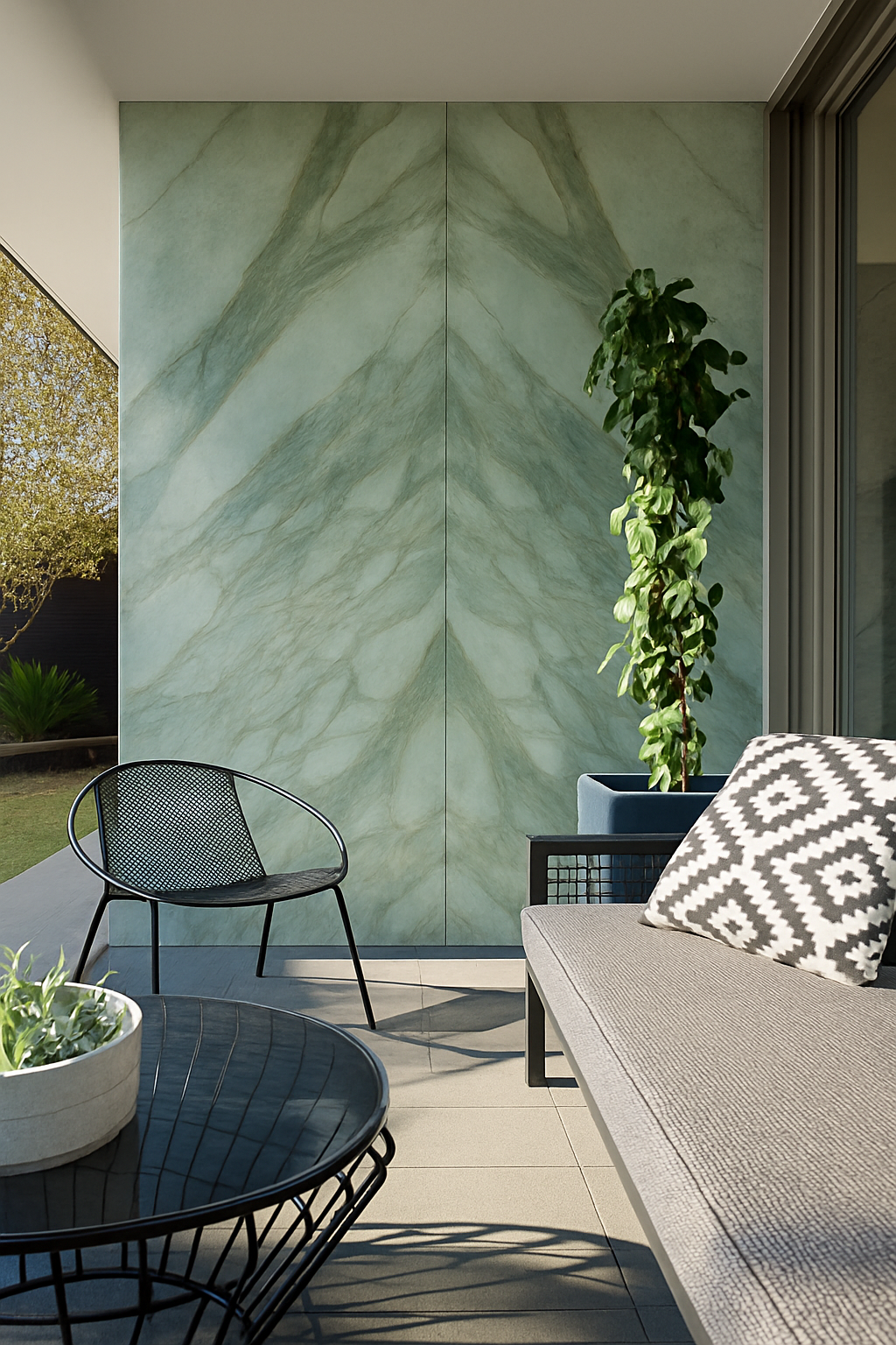 Italy Slabs Vero Glam Green Bookmatch Polished