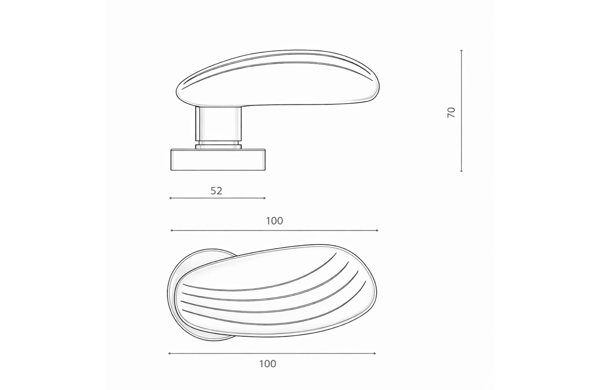 Golf Crystal Lever Handle on Rose and Cylinder Escutcheon