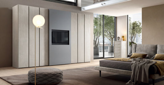 Combi Wardrobe, Bora Hinged Doors and Brunale TV Sliding Doors C252