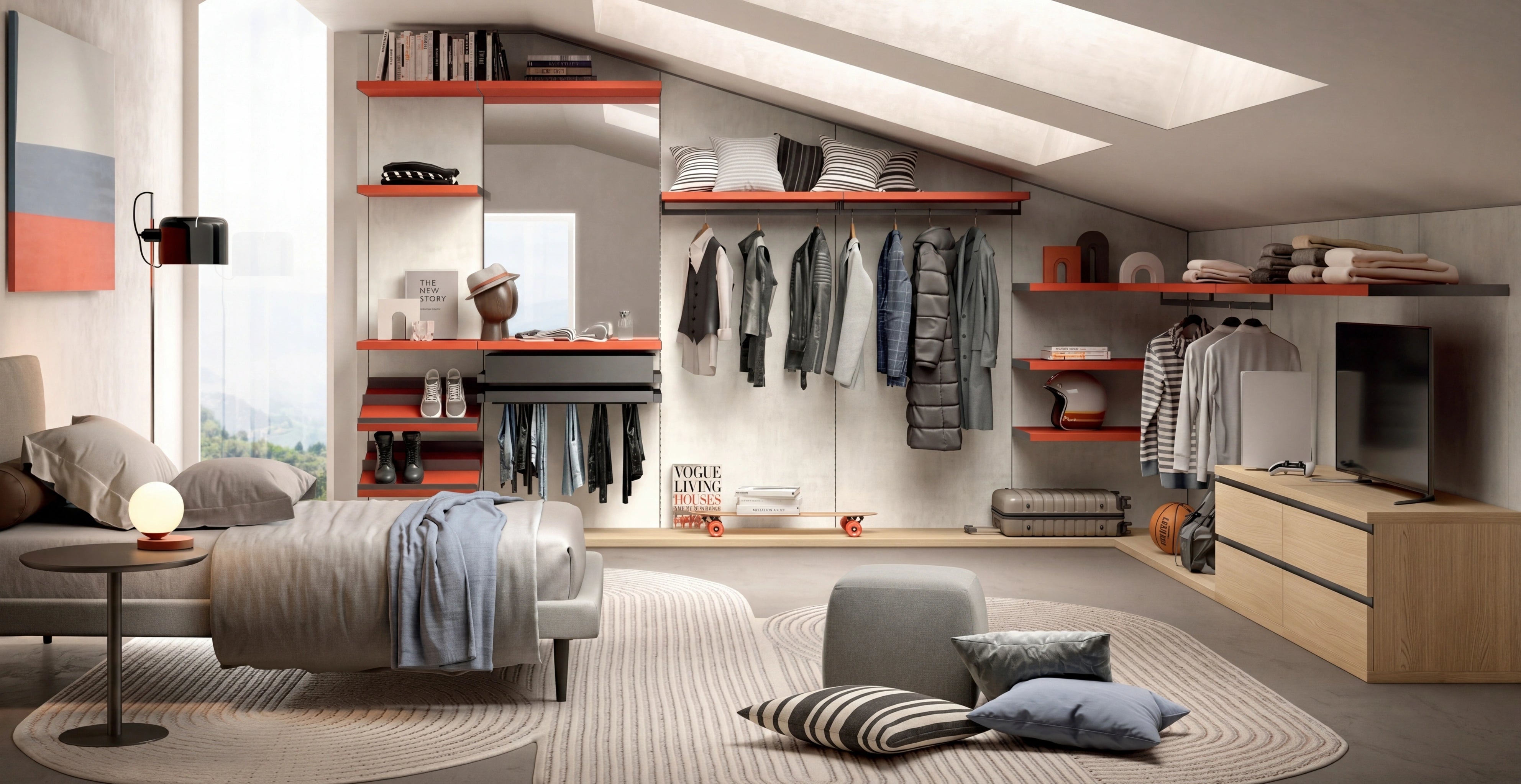Rack Cabins Gemini Corner Attic Walk-In Closet G226 – Casa Milano