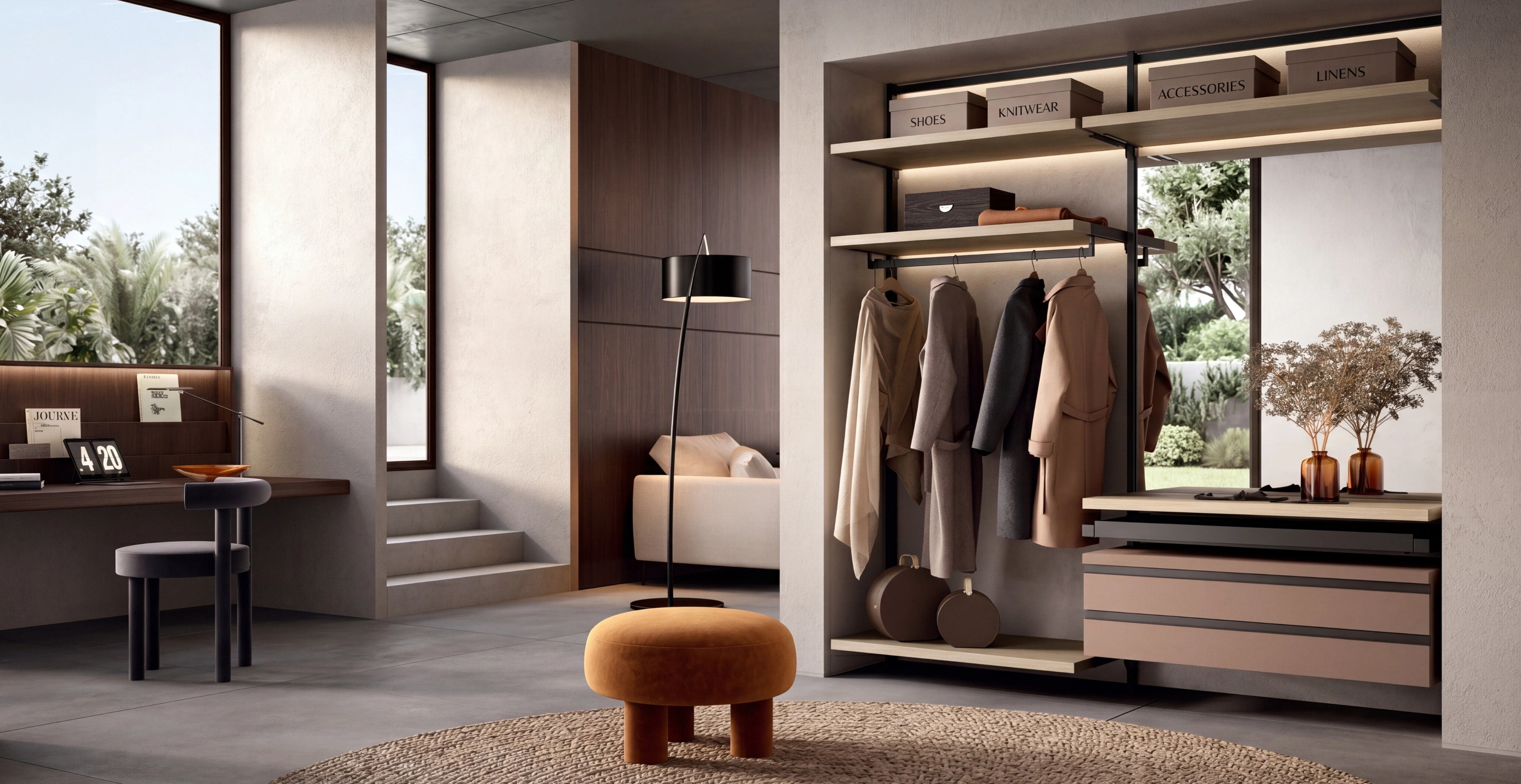 Wall Mounted Cabins Walk-In Wardrobe Orion Linear O421 – Casa Milano