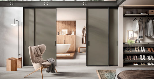 Portal With Lacquered Sliding Doors With Ceiling Rails P626