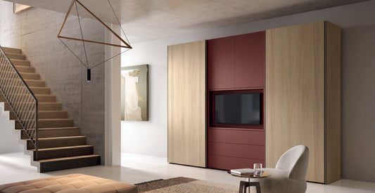 Combi Wardrobe, Libeccio Hinged Doors and Bora Sliding Doors C251
