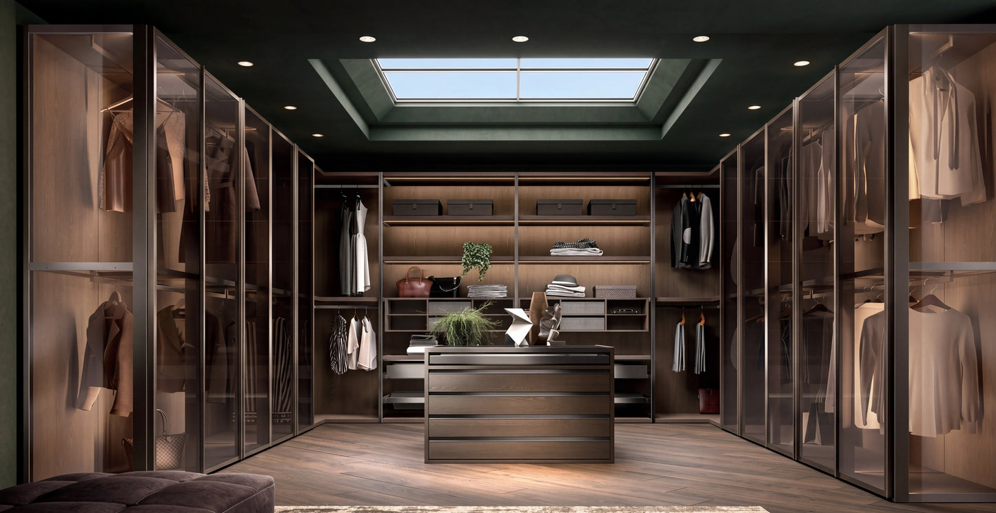 Shoulder Cabins Antares Walk-in Closet with Central Island A122