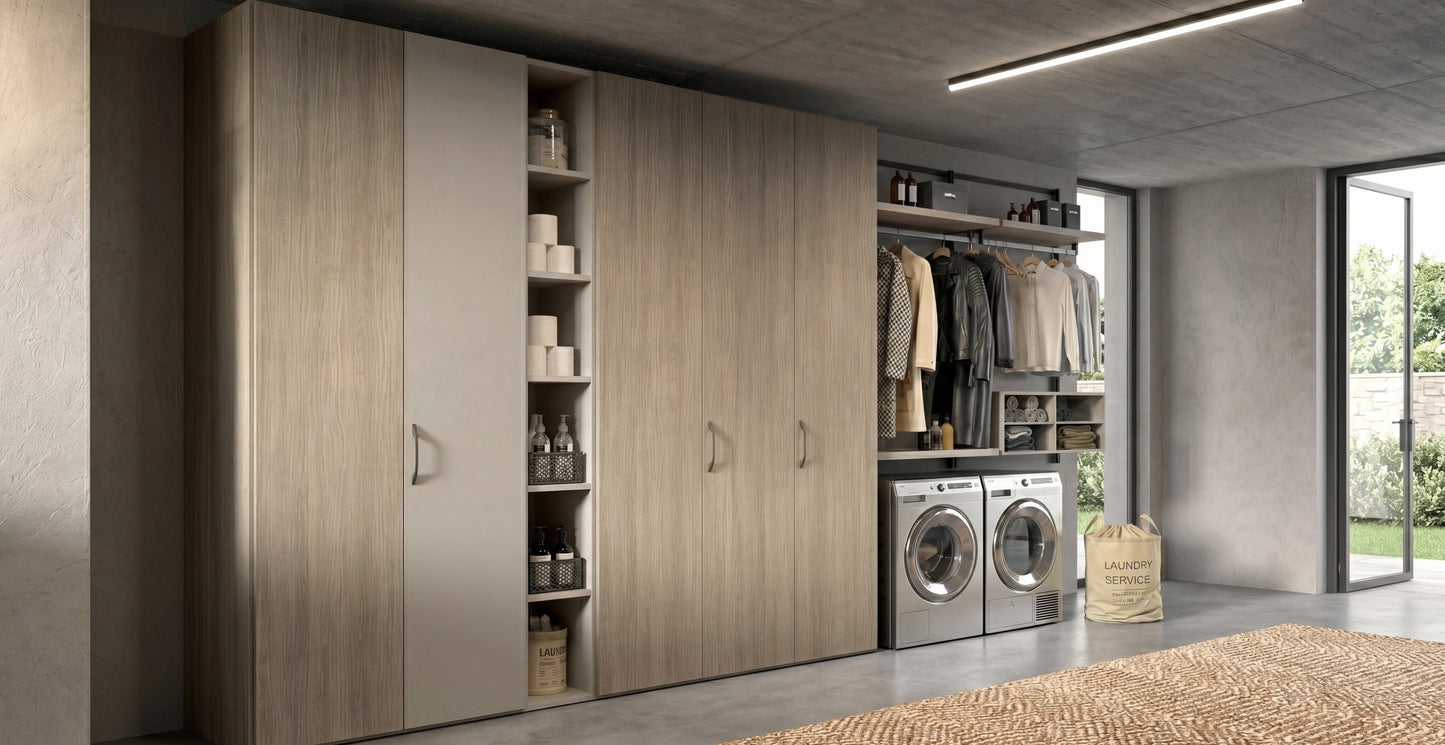 Wall Mounted Cabins Linear Walk-In Closet O425