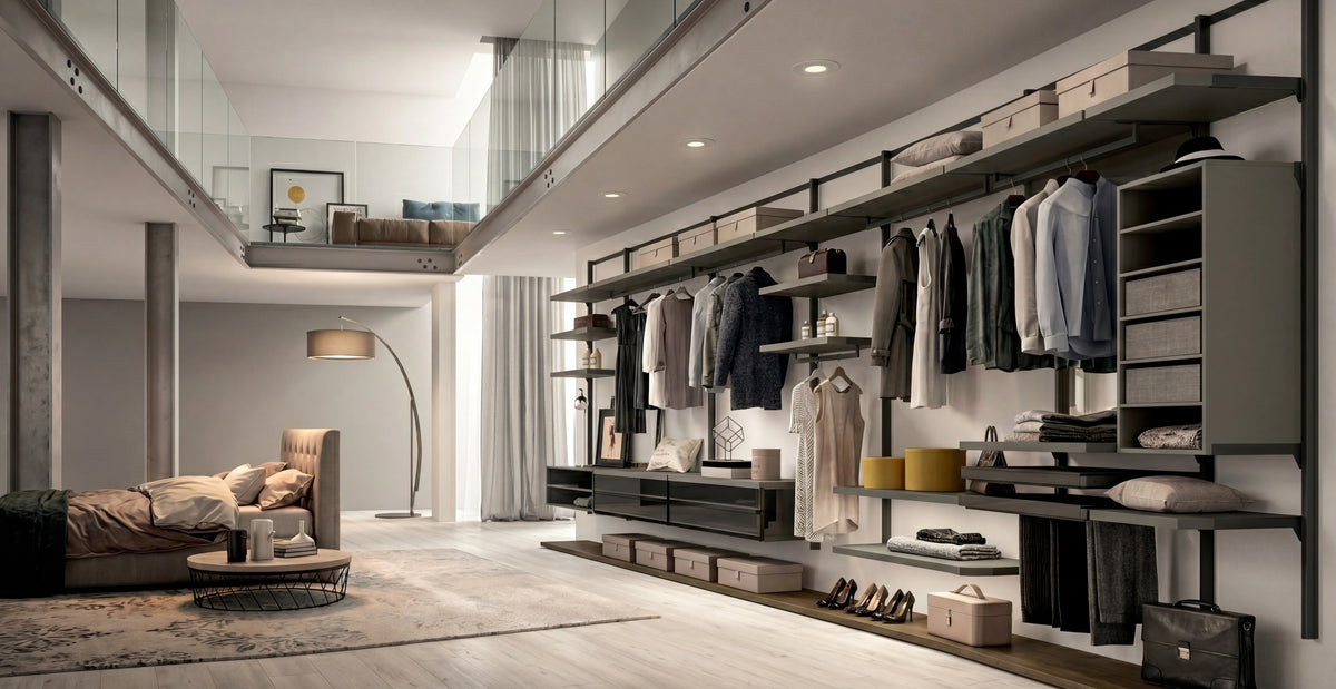 Wall Mounted Cabins Orion Corner Walk-In Closet O423 – Casa Milano