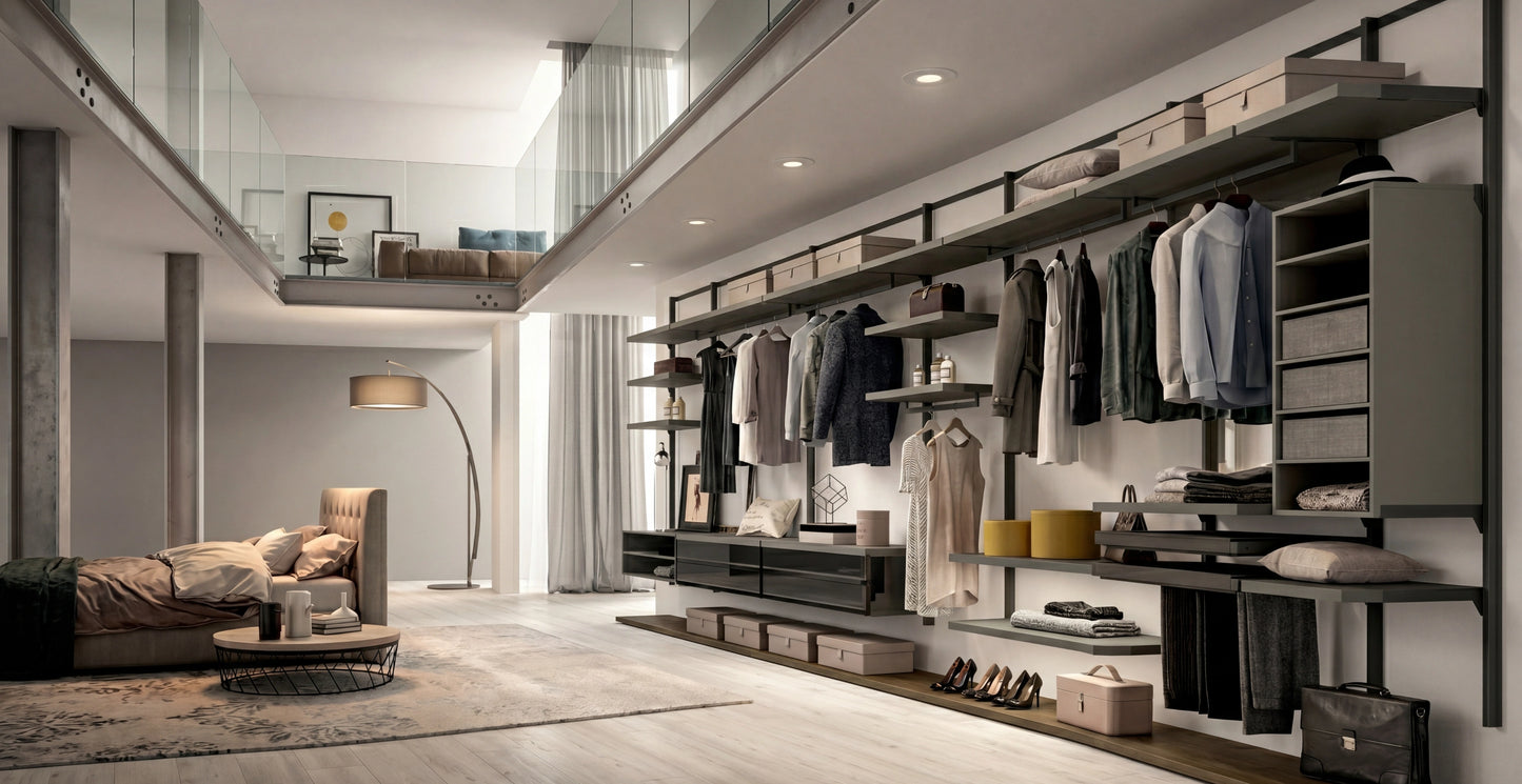 Wall Mounted Cabins Orion Corner Walk-In Closet O423