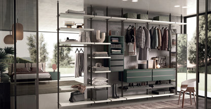 Cabin With Masts Virgo Linear Walk-In Closet with Double-Sided Element V322