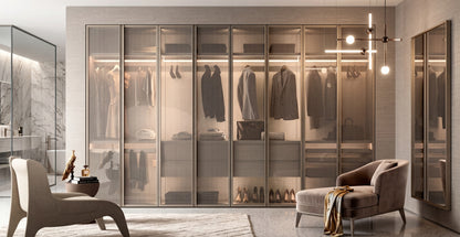 Shoulder Cabins Antares Walk-in Closet Glass Hinged Doors A125