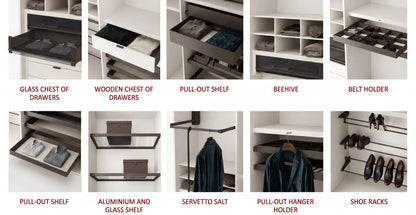 Combi Wardrobe, Libeccio Hinged Doors and Libeccio Sliding Doors C256