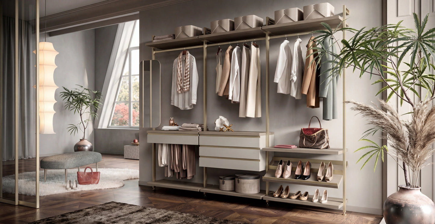Cabin With Masts Virgo Linear Walk-In Closet V321
