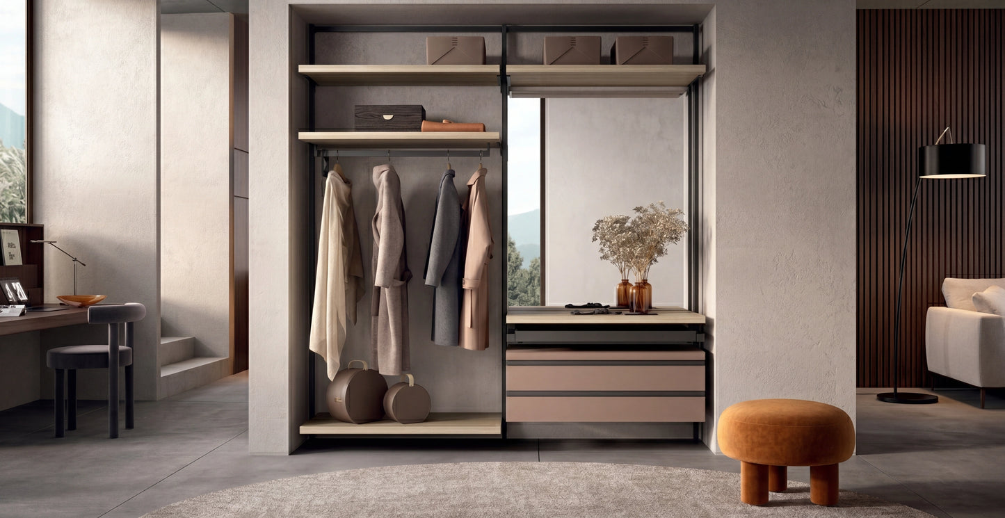 Wall Mounted Cabins Walk-In Wardrobe Orion Linear O421