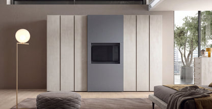 Combi Wardrobe, Bora Hinged Doors and Brunale TV Sliding Doors C252