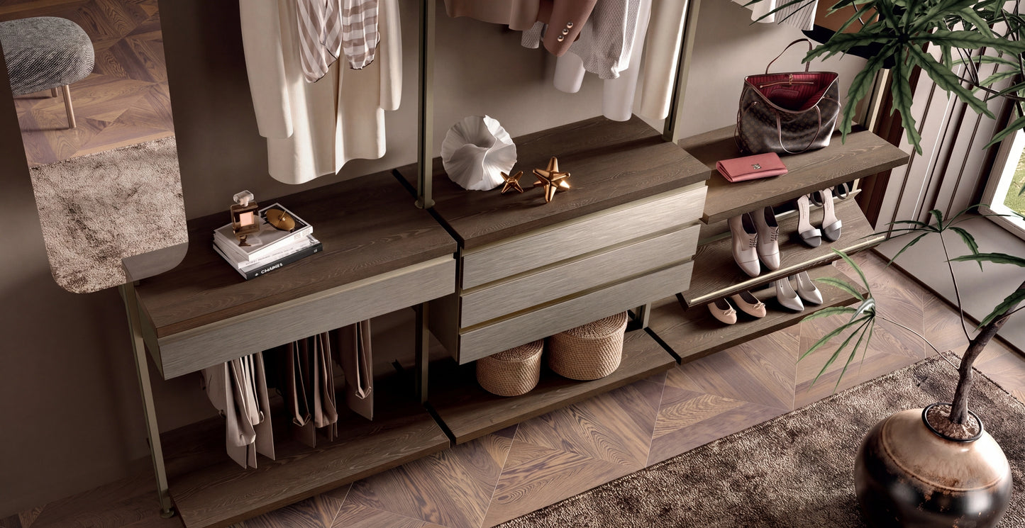 Cabin With Masts Virgo Linear Walk-In Closet V321