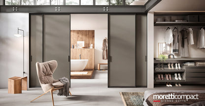 Portal With Lacquered Sliding Doors With Ceiling Rails P626