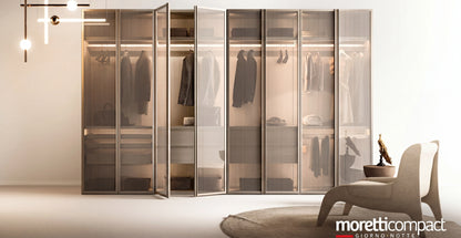 Shoulder Cabins Antares Walk-in Closet Glass Hinged Doors A125