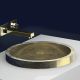 Glass Design Tondo FL Semi Recessed Wash Basin Gold Leaf