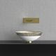 Glass Design Filigrana 44 Counter Top Wash Basin White Gold