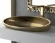Glass Design Kool XL FL Semi Recessed Wash Basin Gold Leaf 