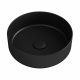 Isvea INFINITY washbasin round 36cm w/o tap hole matte black 10NF65036
