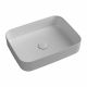 Isvea INFINITY washbasin 50*36*12cm rectangular w/o tap hole matte white 10NF65050