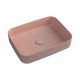 Isvea INFINITY washbasin 50*36*12cm rectangular w/o tap hole salmon 10NF65050